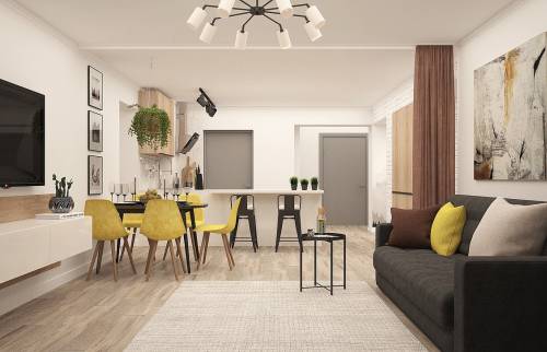 Salon rénové La Maison Des Travaux 