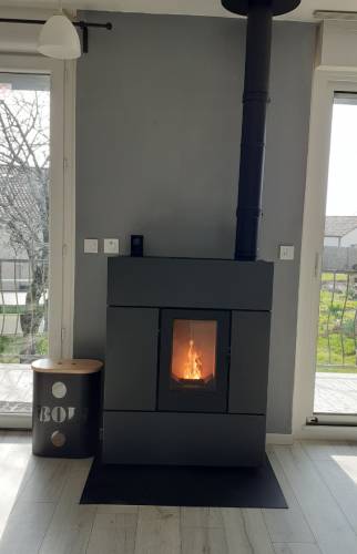 installation du poêle à pellets