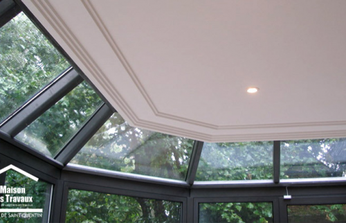 Construction de véranda détail plafond