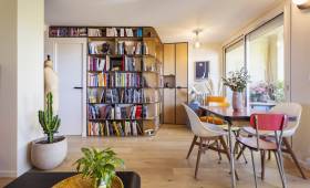 Parquet contrecollé dans le salon