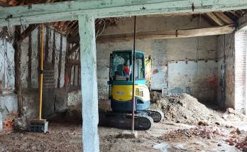 Décaissement pour la dalle béton