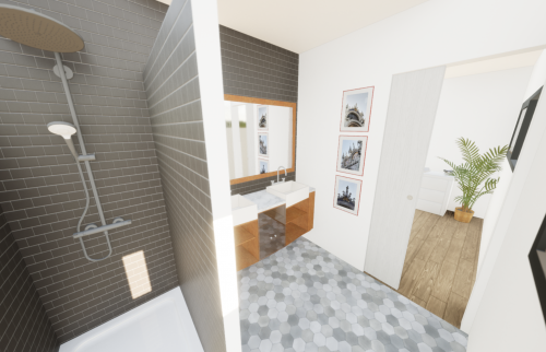 Salle de bain - plan 3D projet