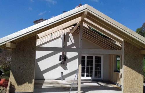 Construction de l'extension bois