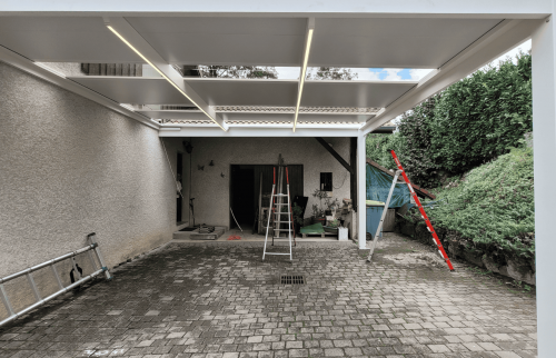 Un carport aluminium pour deux voitures à Pommiers-la-Placette 2