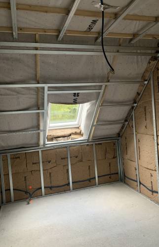 Création d'une chambre sous combles à Iffendic