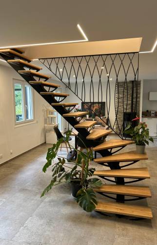 escalier finalisé avec grade corps graphique