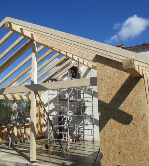 Pose ossature en bois à Nantes