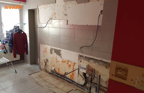 Pendant travaux rénovation cuisine Amiens