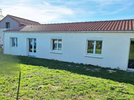 Façade d'extension en parpaings après travaux de ravalement de façade - Pornic 44210