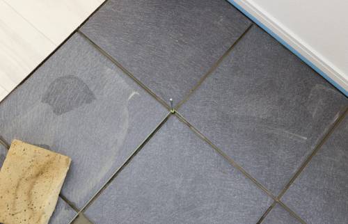 Sol en cours de pose