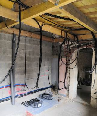 Distribution du réseau électrique dans une extension à Saint Brieuc