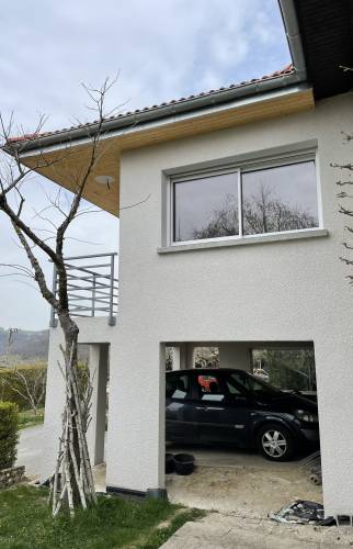 chantier terminé : autre point de vue de la maison