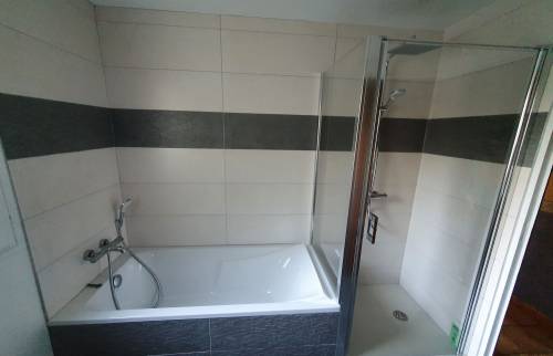 Installation de la nouvelle douche