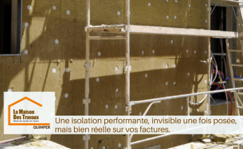 Isolation thermique des murs en cours à Quimper : un investissement invisible mais visible sur vos factures d’énergie.