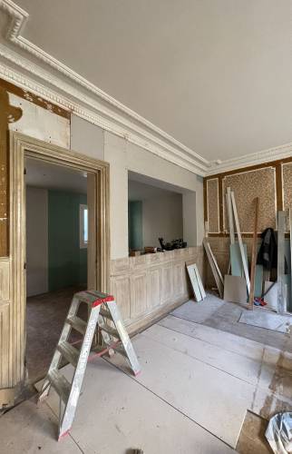 pendant les travaux de l'ouverture d'un mur porteur à Cognac