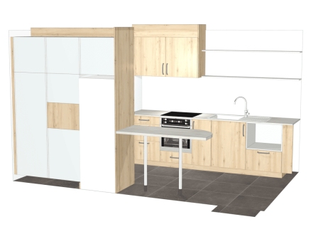 Plan cuisiniste pour l'aménagement d'une cuisine équipée - Valence 26000