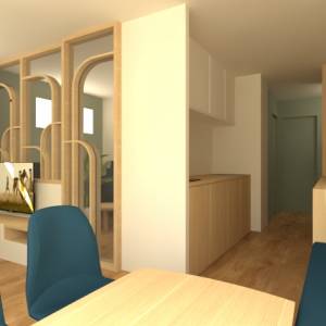 Création d'une chambre dans un studio - Arline Firenk - La Maison Des Architectes