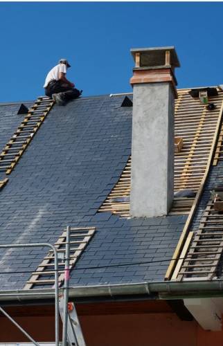 Toiture en cours de pose 