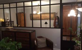 Verrière industrielle sur mesure laquée noire