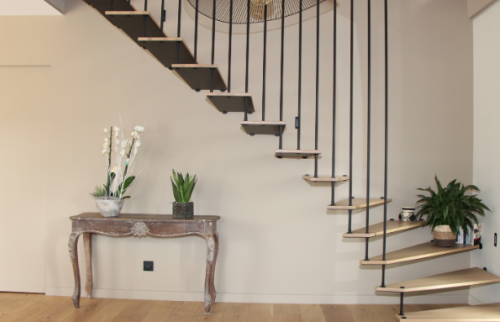Escalier bois/inox