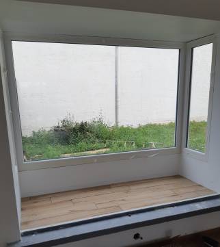 Rénovation de salon avec rénovation de bow-window - Lagnieu 01