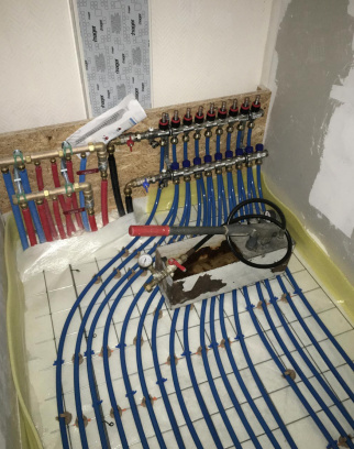 Travaux de chauffage au sol