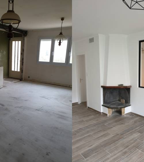 Avant/Après rénovation maison Lecelles