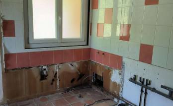 Réalisation en cours d'une rénovation complète d'un RDC 1