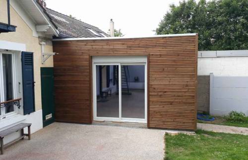 Extension ossature bois couvertine blanche (91)