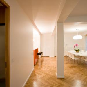 Aménagement d'un hôtel particulier, Paris - Coin cuisine, salle à manger