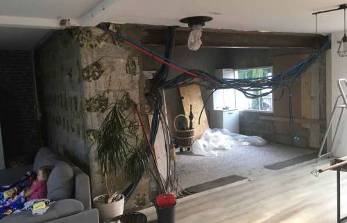 ouverture mur salon 
