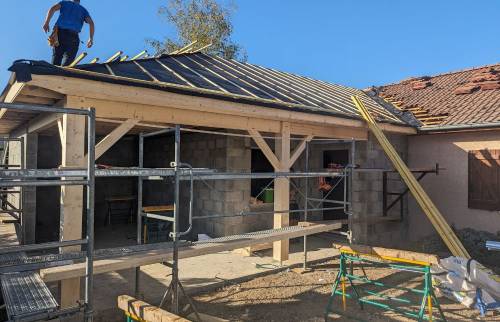 Début d’une extension de 35 m² sur Champier