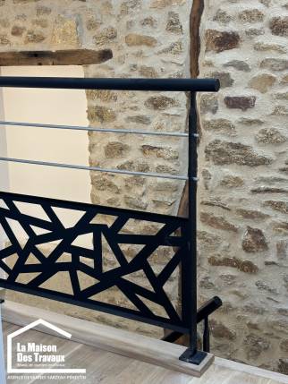 garde corps metal escalier bois