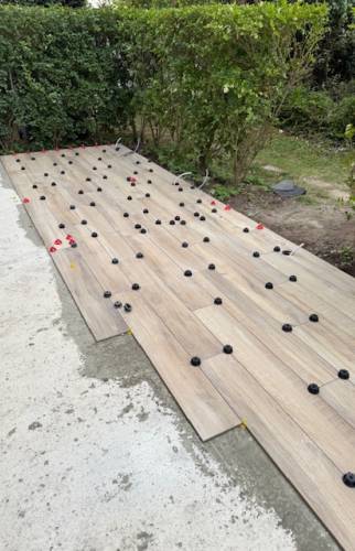 Pose des carreaux