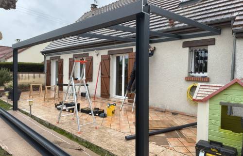 Structure aluminium de la pergola