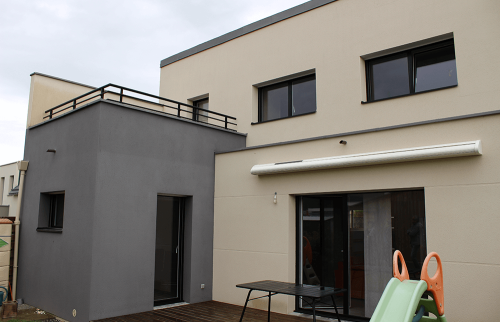 Surélévation de maison à toit plat