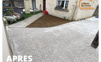 Création d'une cour gravillonnée