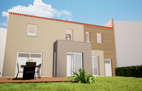 3D Surélévation de 30 m² à Rezé