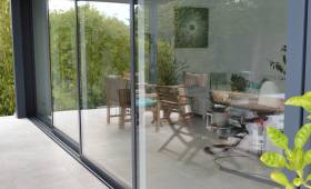 Baie vitrée 4 vantaux