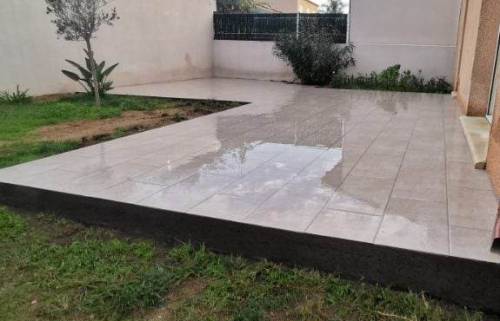 aménagement terrasse carrelage