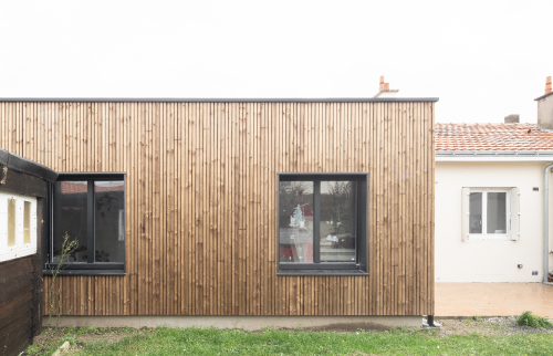 Transformation d'une véranda en extension bois à Vertou