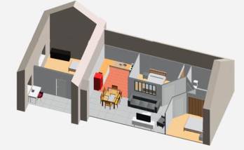 Maquette de la transformation en habitation