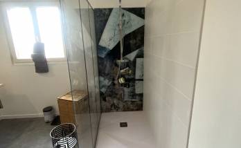 Crédence douche personnalisée