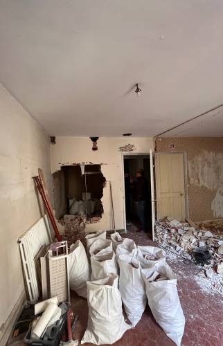 Décloisonnement future cuisine en cours