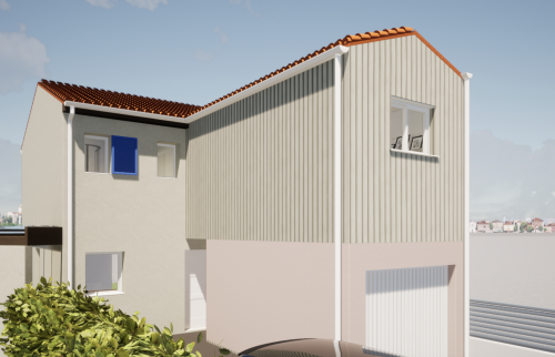 Création d'une surélévation à Rezé - Plans 3D