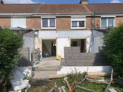 Travaux de maçonnerie pour construction d'une extension de maison - Villeneuve d'Ascq 59