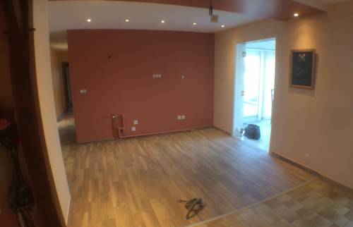 Travaux de la rénovation cuisine avant pose de la nouvelle à BAUZY