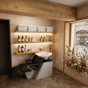 Aménagement intérieur d'un salon de coiffure - La Maison Des Architectes