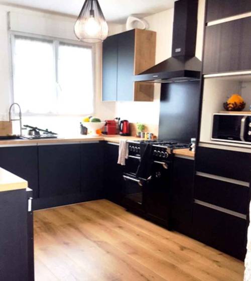 Cuisine parquet traditionnel