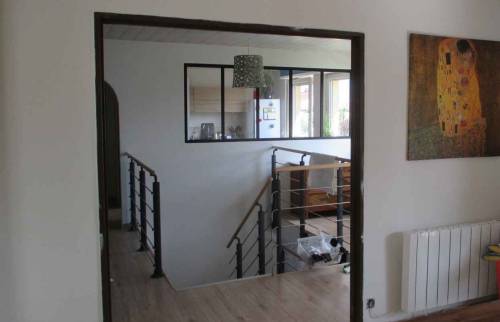 Verrière atelier vu depuis le séjour à Uffholtz